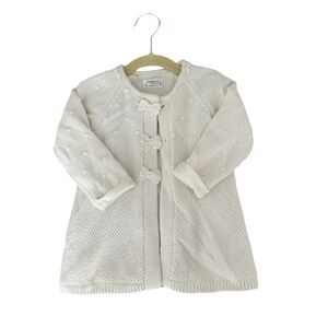 Mayoral Cream Coat with Bow Detailing